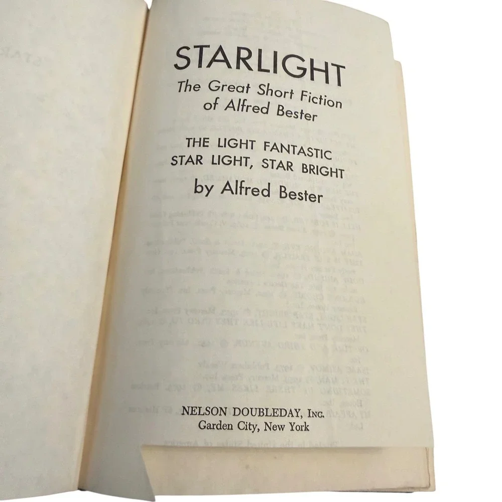 Alfred Bester Starlight‎ Great Short Fiction Hardcover Book 1976 Vintage Sci-Fi